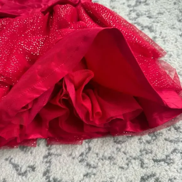 Disney Minnie Mouse Christmas Red Tulle Dress Size 4